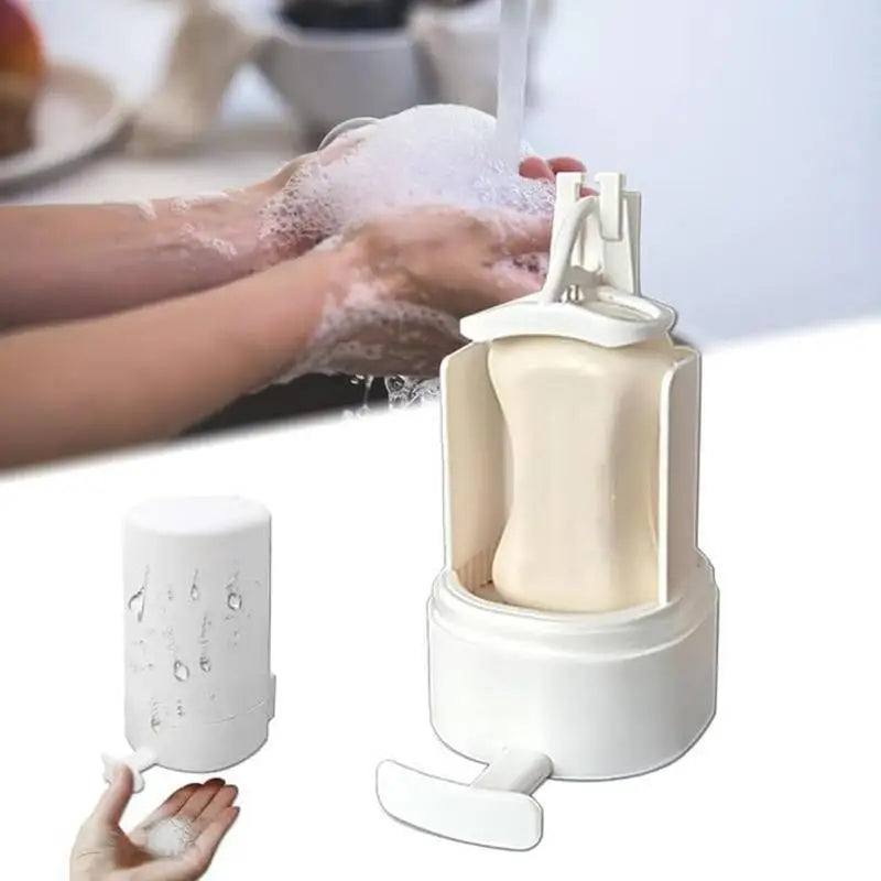 Soapy Bar Grinder Wall-Mounted Soap Grinding Box Creative Refillable Soapy Bar Dispenser Solid Soapy Container for Washing Hand