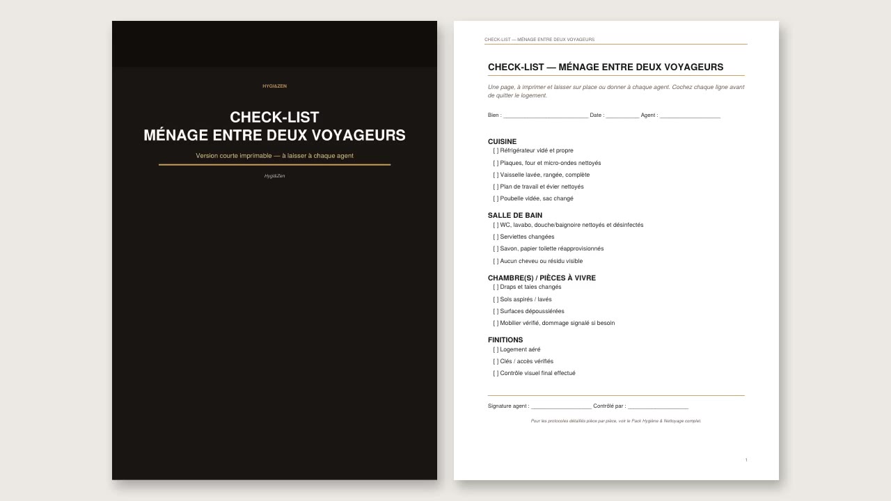 Cochez la check-list à chaque passage